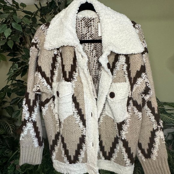 Heavy Knit Button Front Cardigan - Picture 1 of 7